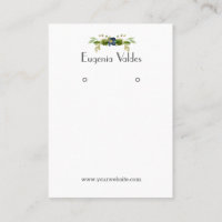 Tela Chic Blue Flower Earring (Alarme Azul Chic)