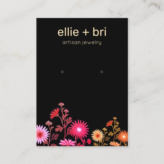 Cartão De Visita Tela colorida de varrasco preto (Frente)