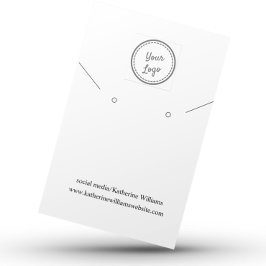 Cartão De Visita Tela de Altura Branca e Colar |Adicione seu logoti