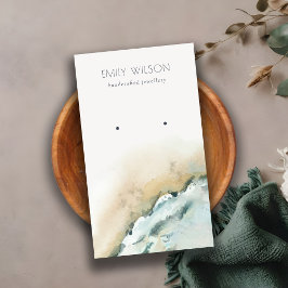 Cartão De Visita Tela de Arejamento de Praia das Ondas Costeiras do