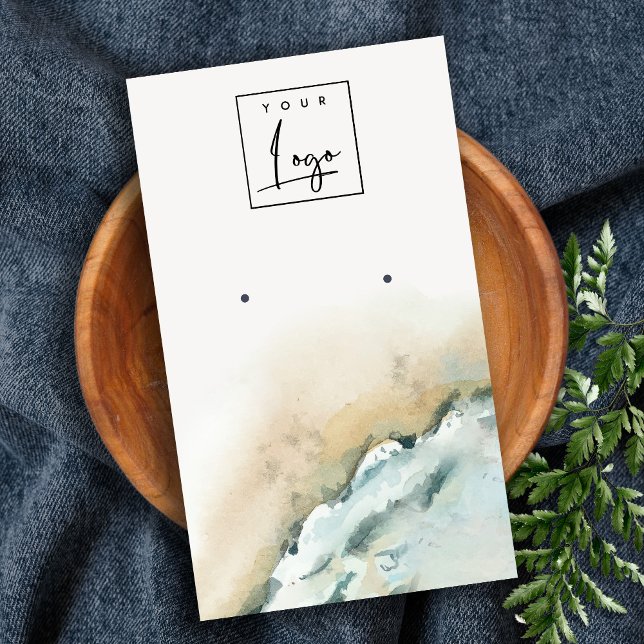 Cartão De Visita Tela de Arejamento de Praia das Ondas Costeiras do (Criador carregado)