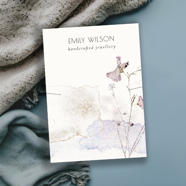 Cartão De Visita Tela de Banda do Colar das Flores Presas da Lumino (Criador carregado)