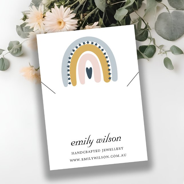 CARTÃO DE VISITA TELA DE BRACELET DE NECKLACE BLUSH SCANDI RAINBOW (Criador carregado)