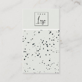 Cartão De Visita Tela de cinza Black Terrazzo Texture Stud Earring