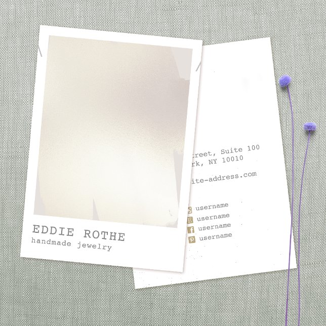 Cartão De Visita Tela de Colar de Água do Abstrato Dourado Moderno (Criador carregado)