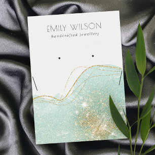 Cartão De Visita Tela de colar verde-brilhante com colar