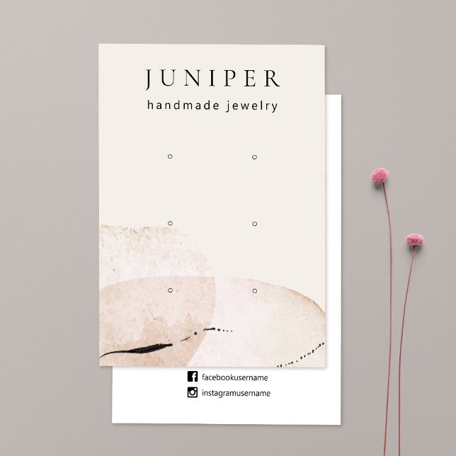 Cartão De Visita Tela de cor d'água com 3 Furos Abstrato (Criador carregado)