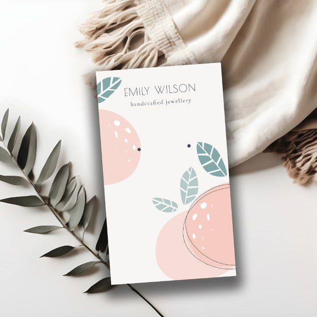 Cartão De Visita Tela de Fruta de Pêssego de Corte (Criador carregado)