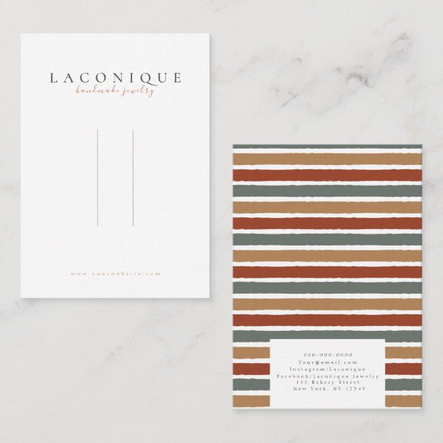 Cartão De Visita Tela de grampo | ABSTRATO | Moderno (Frente/Verso)