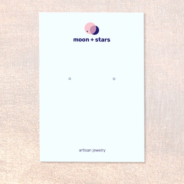 Cartão De Visita Tela de Joia Zodiac Crescent Moon Earrando (Criador carregado)