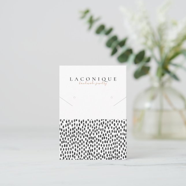 Cartão De Visita Tela de Joias | BOLINHAS | Abstração  (Em pé/Frente)