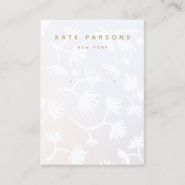 Cartão De Visita Tela de Joias de Ombre Floral (Frente)