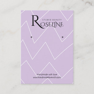 Cartão De Visita Tela de joias geométricas com púrpura leve e macia