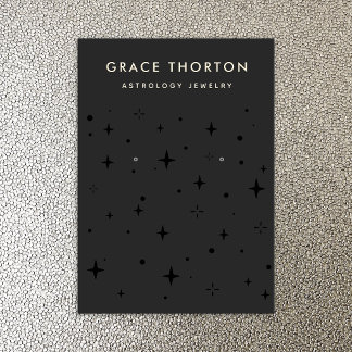 Cartão De Visita Tela de Orelha Celestial Negra