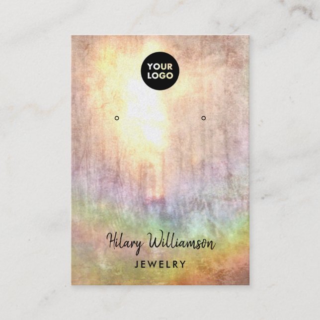 Cartão De Visita Tela do Arrebatamento do Arco-Íris Sunlit Pastel (Frente)