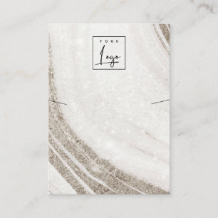 Cartão De Visita Tela do Colar de Ácolar do Marble Dourado abstrat