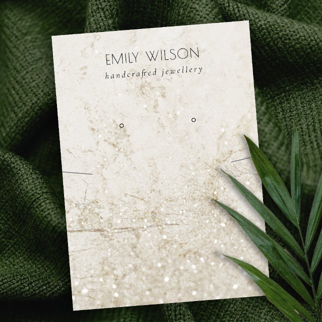 Cartão De Visita Tela do colar de colar com colchete Dourado Beige (Criador carregado)