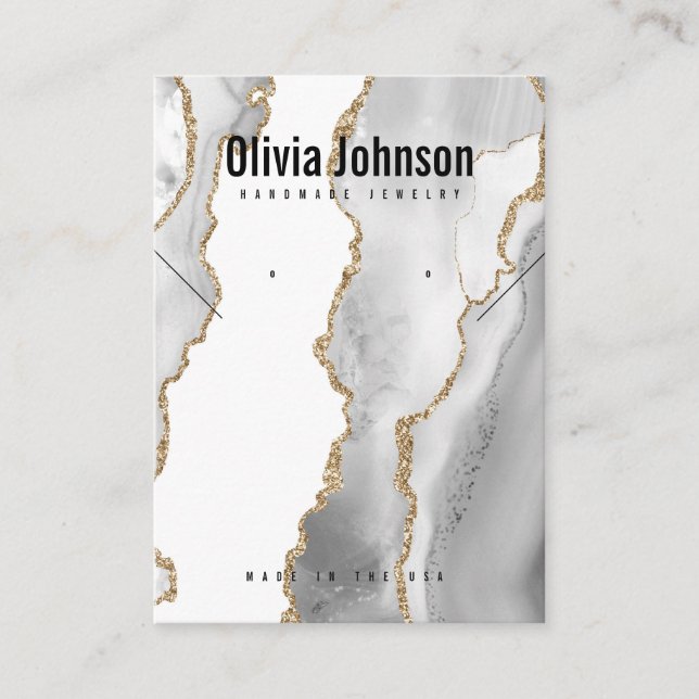 Cartão De Visita Tela do colar de ourivesaria branca (Frente)