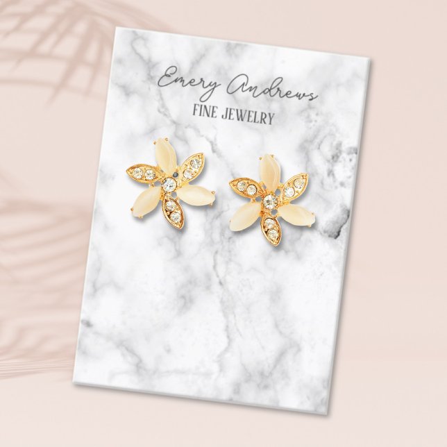 Cartão De Visita Tela do Detentor de Ouvidos do Marble Designer (Criador carregado)