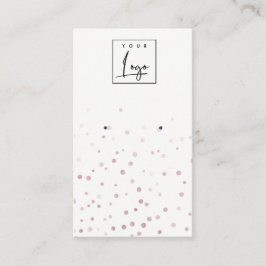 Cartão De Visita Tela do logotipo Blush Watercolor Confetti