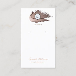 Cartão De Visita Tela do rosa Dourado Swash Logo Earração do logoti