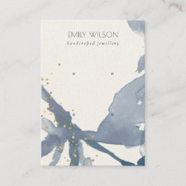 Cartão De Visita Tela Dourada Abstrato 2 Stud Enarring do Indigo Az