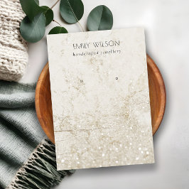 Cartão De Visita Tela Dourada do Mármaco de Brilhante Beige