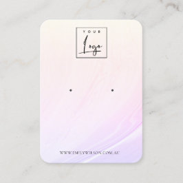 Cartão De Visita Tela Lilac Blush Yellow Wave Holographic Earration