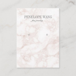Cartão De Visita Tela Luxe Pink Marble Jewelry Earring
