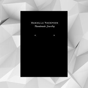 Cartão De Visita Tela Mínima De Orelha Preta E Branca