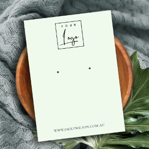 Cartão De Visita Tela Mínima Simples de Altura Verde em Aqua