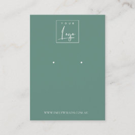 Cartão De Visita Tela mínima simples de cor azul escura e verde