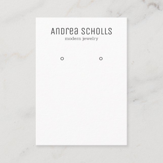 Cartão De Visita Tela moderna de gravação de joias (Frente)