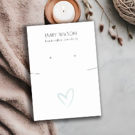 Cartão De Visita Tela Simples de Ouvido ao Colar Azul