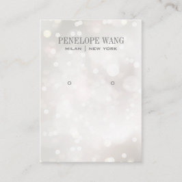 Cartão De Visita Tela Whimsy Silver White Boke Jewelry Earring