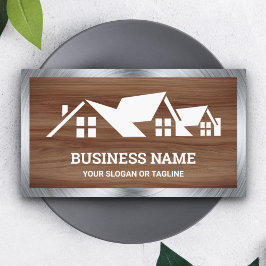 Cartão De Visita Telhado de Construção de Telhados de Madeira