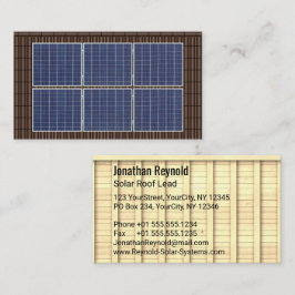 Cartão De Visita Telhado de Dupla Face de Energia Solar Castanho