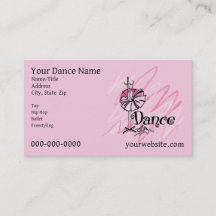 Cartão de Visita Tema de Dança