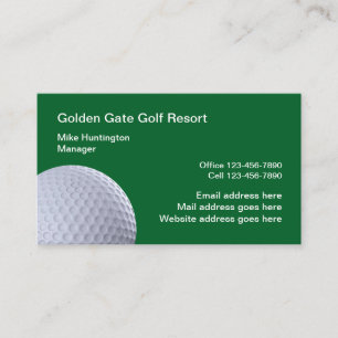 Cartão De Visita Tema de Golfe Profissionalmente Projetado