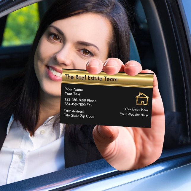 Cartão De Visita Tema de Imóveis Clássico (Criador carregado)