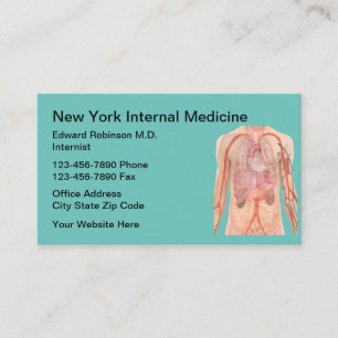 Cartão De Visita Tema de Internista Médico