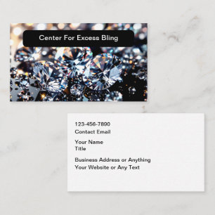 Cartão De Visita Tema de Joias Classy Bling