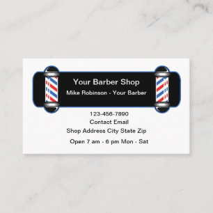 Cartão De Visita Tema de Luzes de Barbearia Moderna