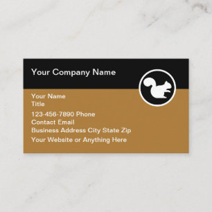 Cartão De Visita Tema de Natureza Animal do Logotipo Simples do Esq
