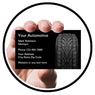 Cartão De Visita Tema de Pneu Automotivo