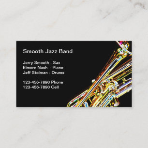 Cartão De Visita Tema de Trompete de Banda de Jazz
