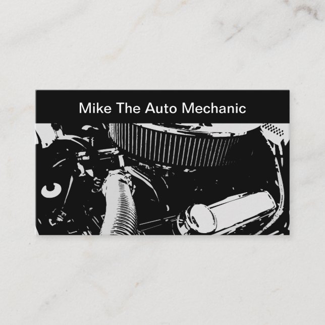 Cartão De Visita Tema do auto mecânico (Frente)
