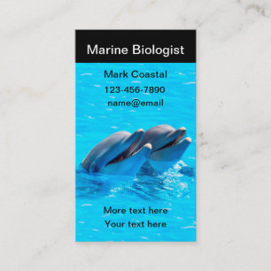 Cartão De Visita Tema do Golfinho Biólogo Marinho