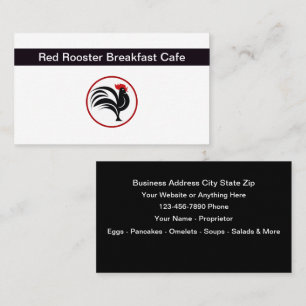 Cartão De Visita Tema do Restaurante do Breakfast