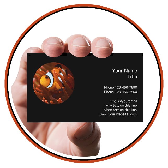 Cartão De Visita Tema legal do Aquário Tropical (Criador carregado)